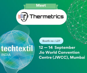 Text reading: Meet Thermetrics Booth No: L2712-14 September Jio World Convention Centre (JWCC), Mumbai 